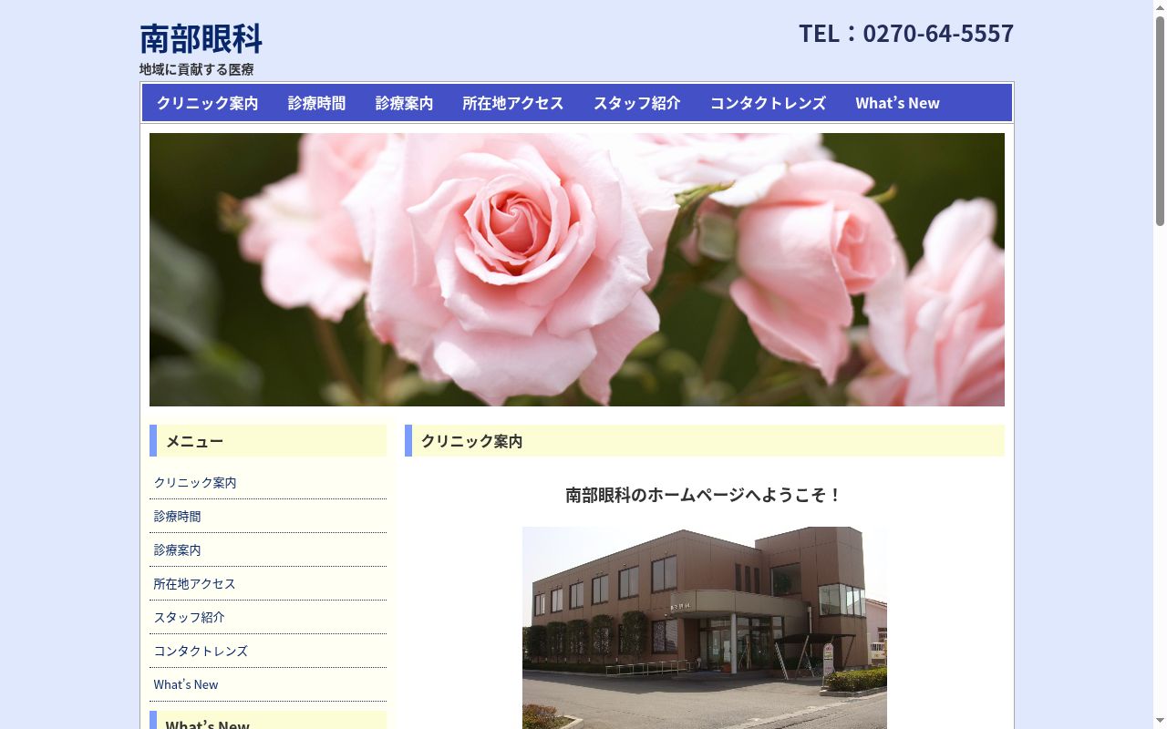 医療法人社団真正会南部眼科の公式サイトのスクリーンショット